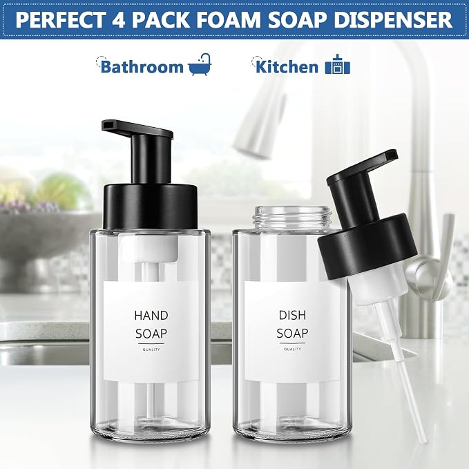 RYTOXILO Foaming Soap Dispenser, 10 oz/300ml Foaming Hand Soap Dispenser - Image 3