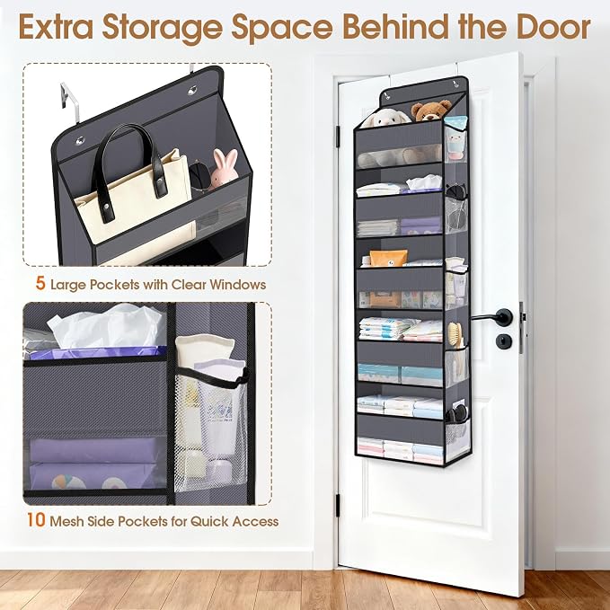 Over The Door Organizer Storage behind Door Hanging Organizer - Image 4