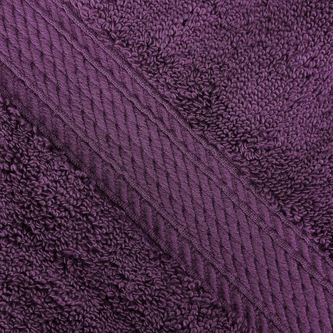 Superior Egyptian Cotton Plush & Absorbent, Face Towel Set of 6, Plum | Quick - Image 3