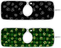 Green Checkered Tiny Clovers Line Sink Mat by Tatenale