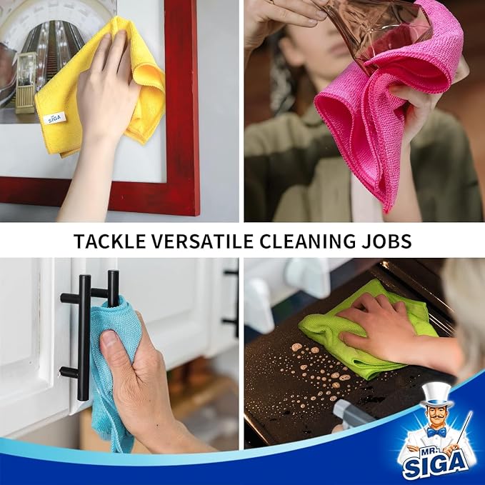MR.SIGA Microfiber Cleaning Cloths, Streak Free Microfiber Towels, 24 Pack | - Image 6