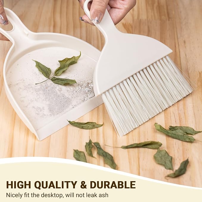 THINKLEARN 2PCS Small Dust Pan and Brush Set, Mini Broom Dustpan Kit - Image 3