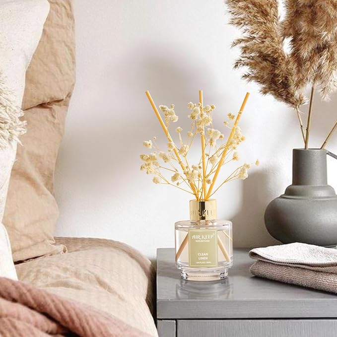 Reed Diffuser Set of 3, Clean Linen Cashmere Vanilla Lavender Garden Oil Reed - Image 7