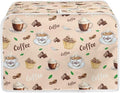 Coffee Print Toaster Cover - 2 Slice Retro Bread Maker Protector Oven Dust Cover for Small Kitchen Appliances Anti Fingerprint