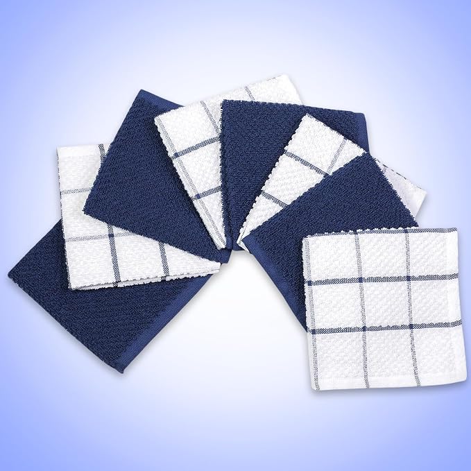 AMOUR INFINI Cotton Kitchen Dish Cloths Set of 8 – Highly Absorbent, Super Soft - Image 4