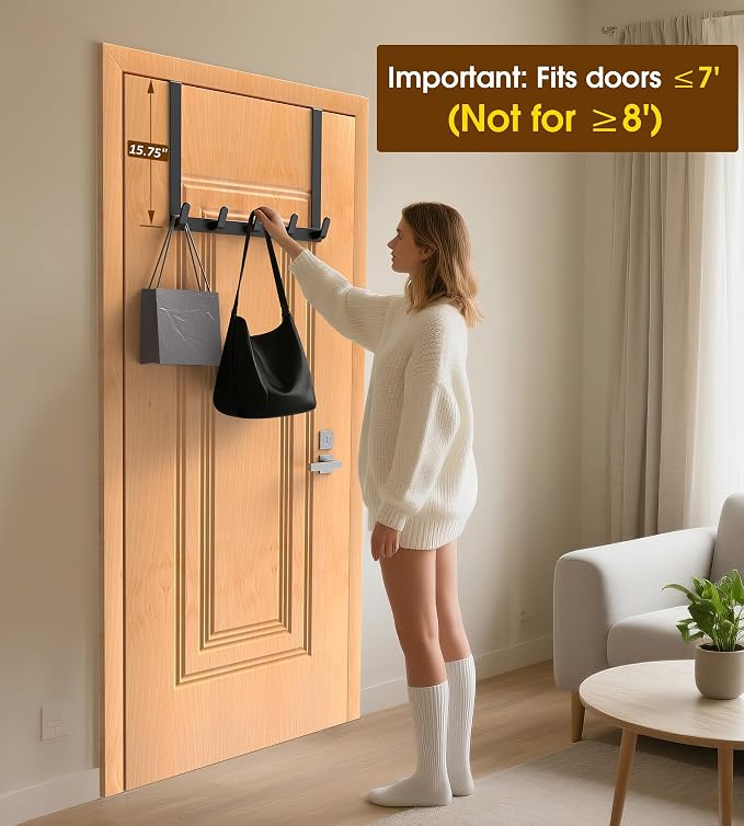 Long Over The Door Hooks with 15.75-inch Arms - Image 2