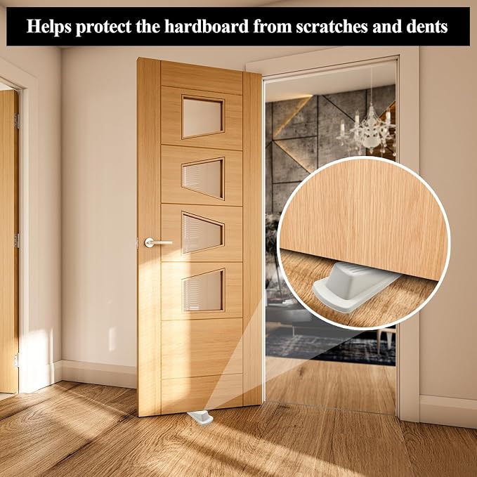 4 Pack Door Stoppers for Bottom of Door, Rubber Door Stopper Wedge, Sturdy - Image 4