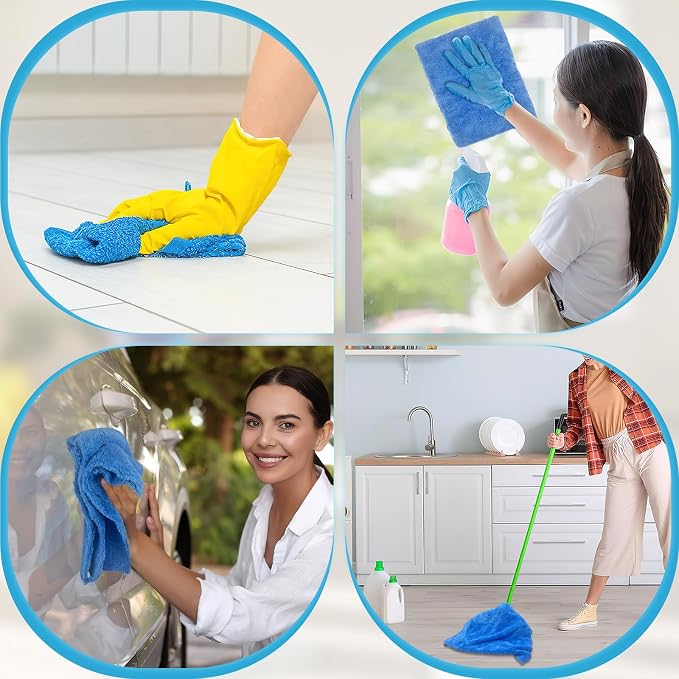 4 Pcs Extra Large Microfiber Cleaning Cloth, Lint and Streak Free - Image 7