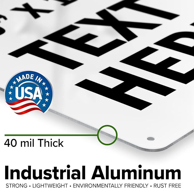 Custom Safety First Sign, OSHA Sign, 10x14 Inches, Rust Free .040 Aluminum, Fade Resistant, Made in USA by My Sign Center