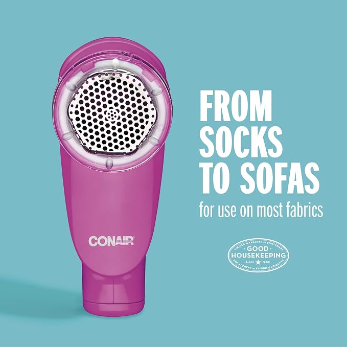 Conair Fabric Shaver and Lint Remover, Battery Operated Portable Fabric Shaver - Image 2