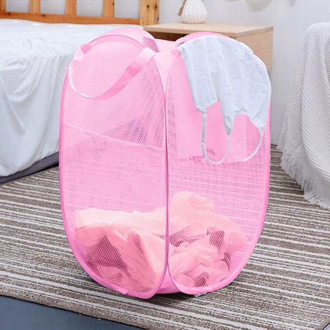 Pop Up Laundry Hamper Reinforced Collapsible Laundry Basket Foldable Clothes - Image 3
