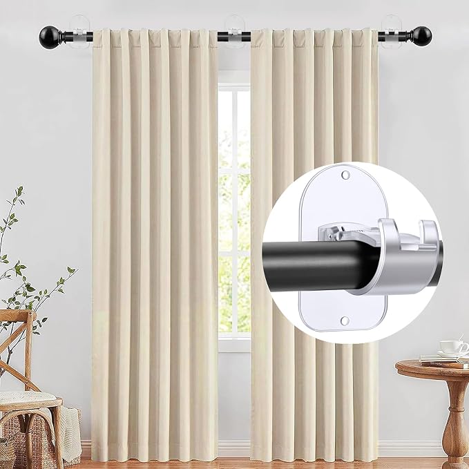 No Drill Curtain Rod Holder Hangers - Image 3