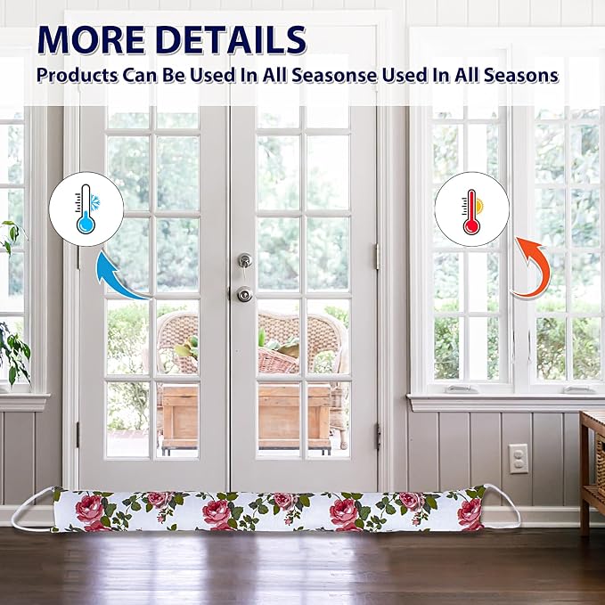 2 Pack 60 Inch 4 Inch Wide Under Door Blocker Door Draft Stopper - Image 6