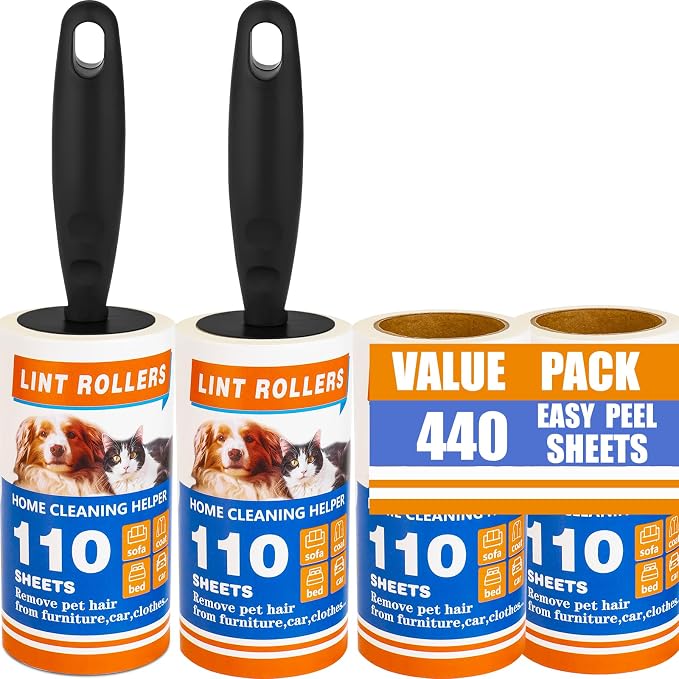 Lint Rollers for Pet Hair Extra Sticky, 440 Sheets by Unknown