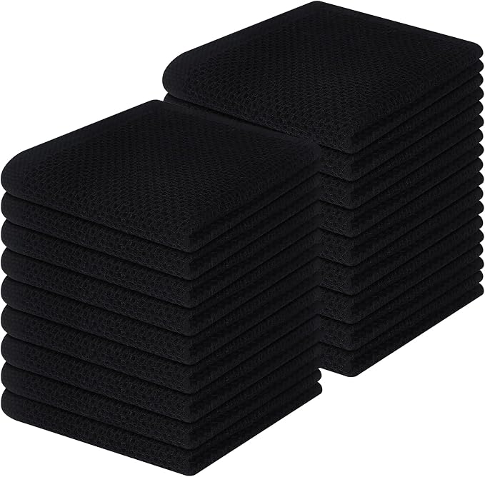 Homaxy 100% Cotton Waffle Weave Kitchen Dish Cloths 18-Pack, Ultra Soft by Homaxy
