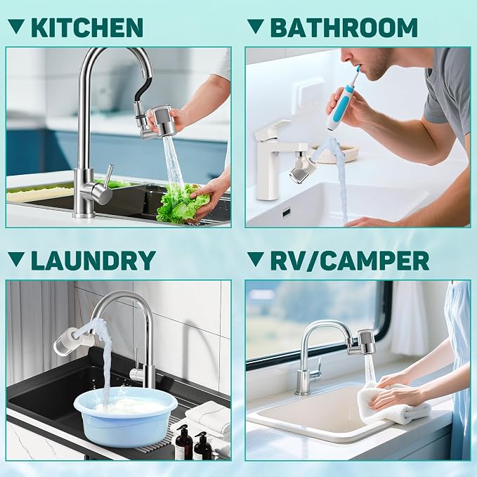 CECEFIN 720 Swivel Sink Faucet Water Filter NSF/ANSI/CAN 372, Lasts 528 Gallons - Image 9