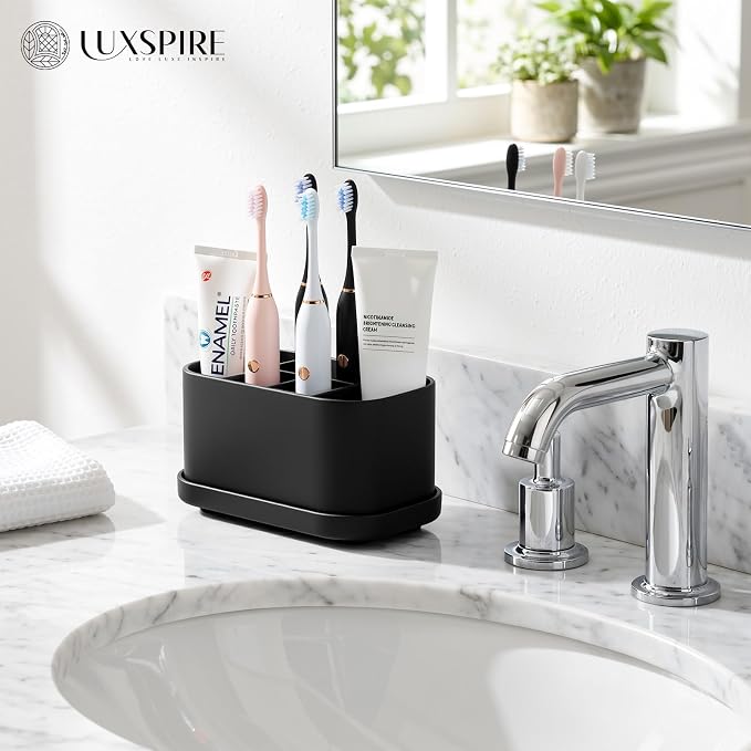Luxspire Toothbrush Holders for Bathrooms, 5 Slots, Toothbrush Holder - Image 7