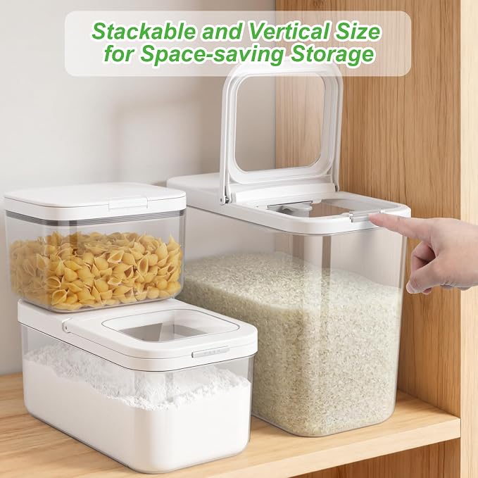 12 Lbs Rice Flour Sugar Storage Containers Dry Food Holder - Image 7
