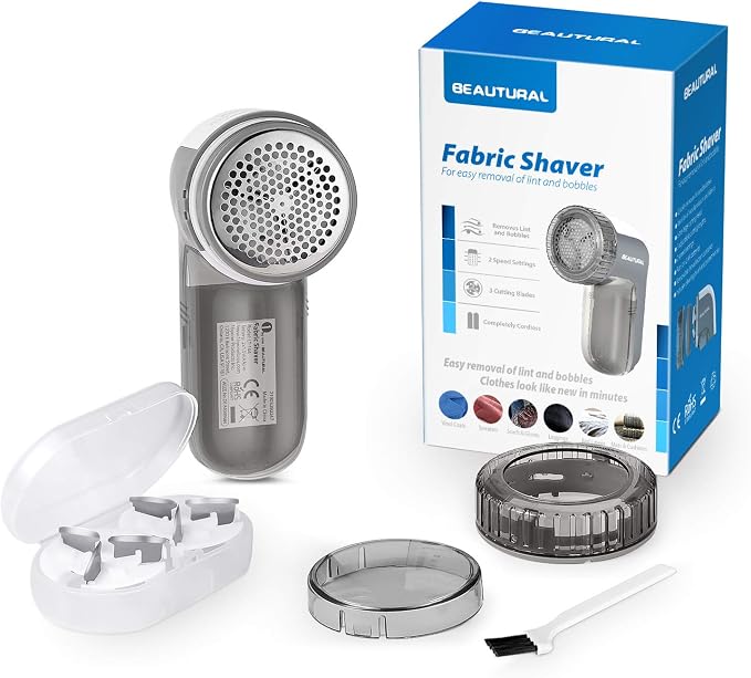 BEAUTURAL Fabric Shaver and Lint Remover, Portable Sweater Defuzzer | Battery - Image 7