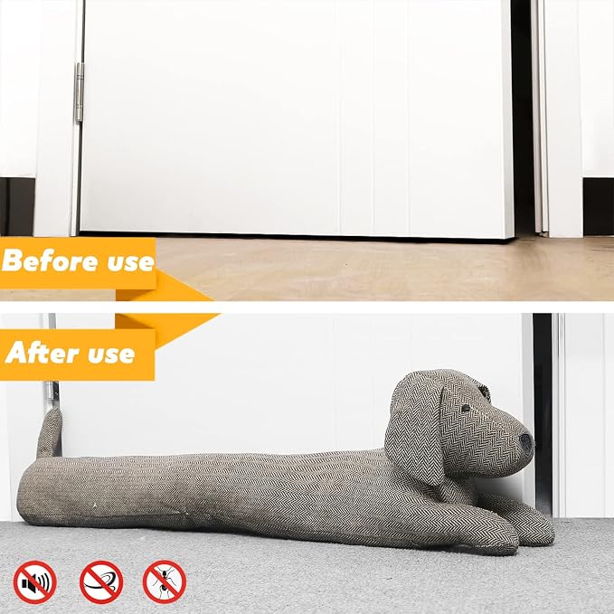 36 Inch Heavy Duty Under Door Draft Stopper, Cute Animals Shape Door & Window - Image 5