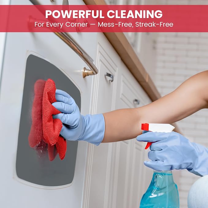 SIFANGKE Microfiber Cleaning Cloth, 12 Pack Red Cleaning Rags - Image 5