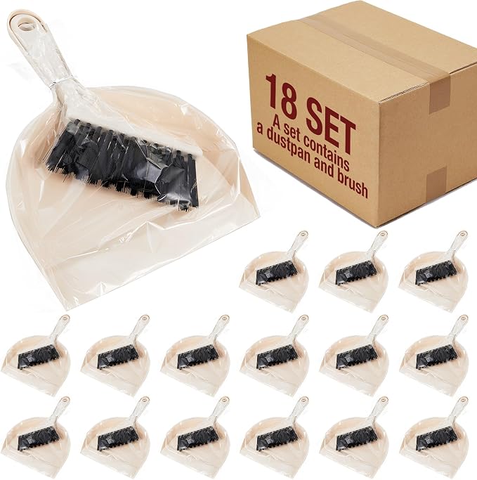 Sliner 18 Pack Mini Dustpan Brush Set Small Broom Set Bulk by Sliner