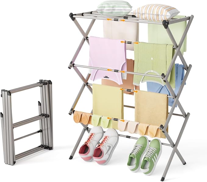 Collapsible Floor Drying Rack by CEHIFIA