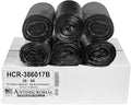 Aluf Plastics 60 Gal Black Trash Bags, 17 Micron, Industrial, Commercial by AlufPlastics