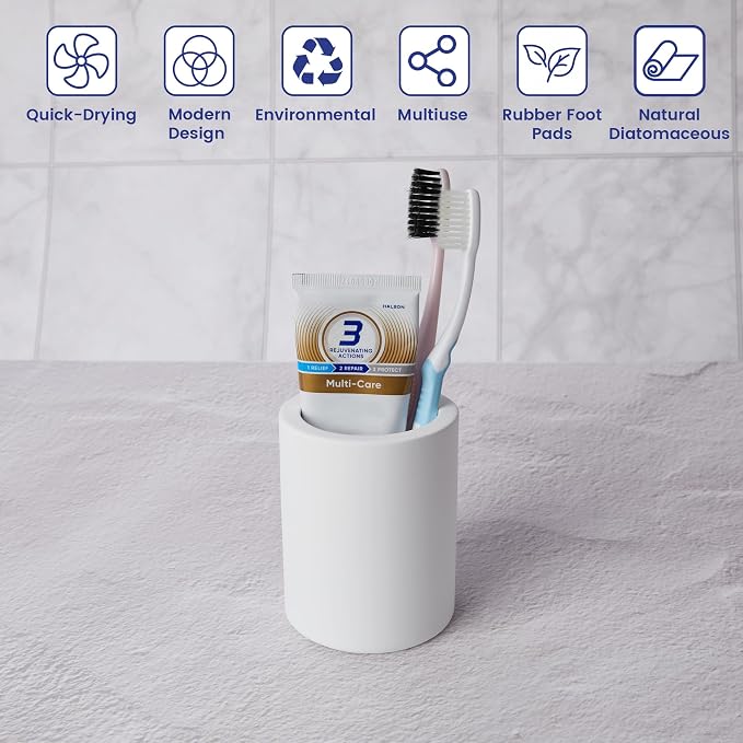 Drying Stone Toothbrush Holder, Diatomite Toothbrush Holders - Image 9