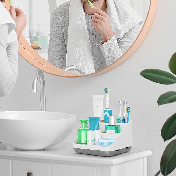 Toothbrush Holders for Bathrooms, 6 Slots, Detachable for Easy Clean, - Image 2