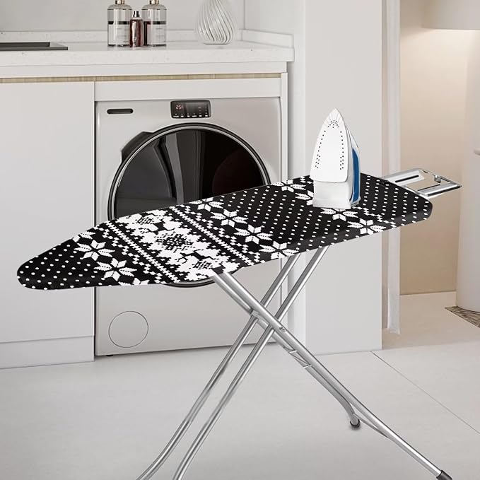 Snowflake Pattern Ironing Board Cover and Pad, Anti-Burning Heat Reflective - Image 2