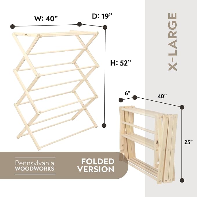 Premium American Maple Clothes Drying Rack - Image 5