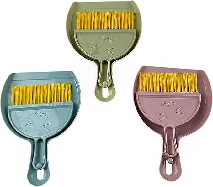 3PCS Hand Broom and Dustpan Set Mini Household Cleaning Tool by Unknown