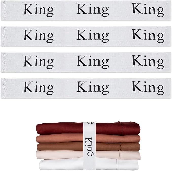 4PCS Bed Sheet Organizer Bands, Storage Labels and Sheet Keepers by QoeCycth