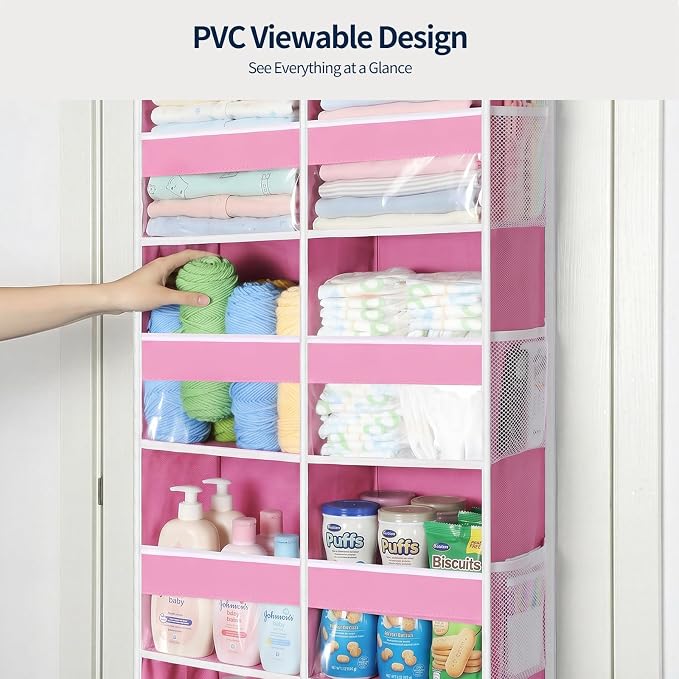 Yecaye 5 Tier Over The Door Organizer, 10 Compartments Large Door Storage | 20" - Image 5