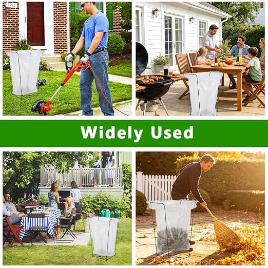 Stargarden 2Pack Trash Bag Holder, Garbage Bag Holder | Metal Leaf Bag Holder - Image 2
