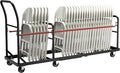 Folding Chair Cart with Wheels Heavy Duty 500 LBS Capacity, Rolling Chair Dolly for 50 Chairs w/Dual Handles & Anti-Fall Design, Commercial Cart for Events, Church, Conference, Weddings