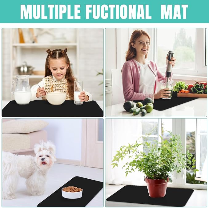 Coffee Mat Super Absorbent Dish Drying Mat Coffee Bar Mat 16"x 24" - Image 7