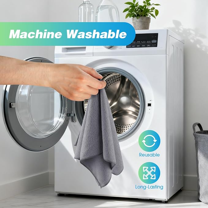 HOMEXCEL Microfiber Cleaning Cloth, 24 Pack Cleaning Rags - Image 7