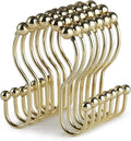 Shower Curtain Hooks, Stainless Steel Gold Shower Curtain Hooks, Rust Proof by Goowin
