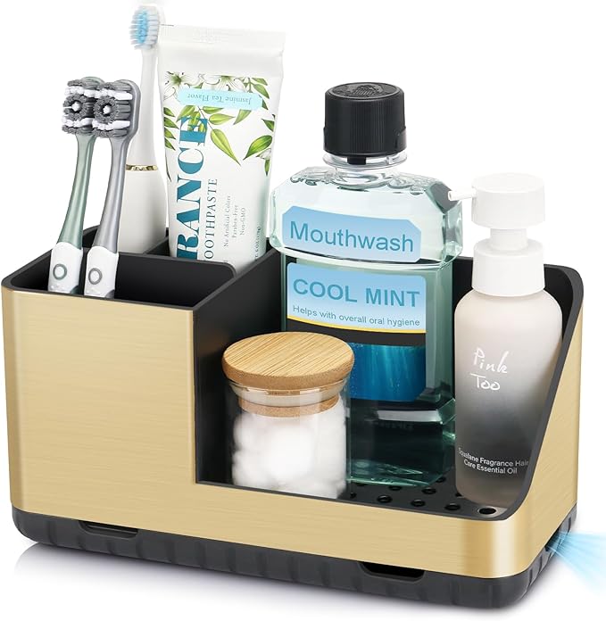 Toothbrush Holders for Bathroom Counter Organizer | Easy To Clean, Detachable by PARKMANI