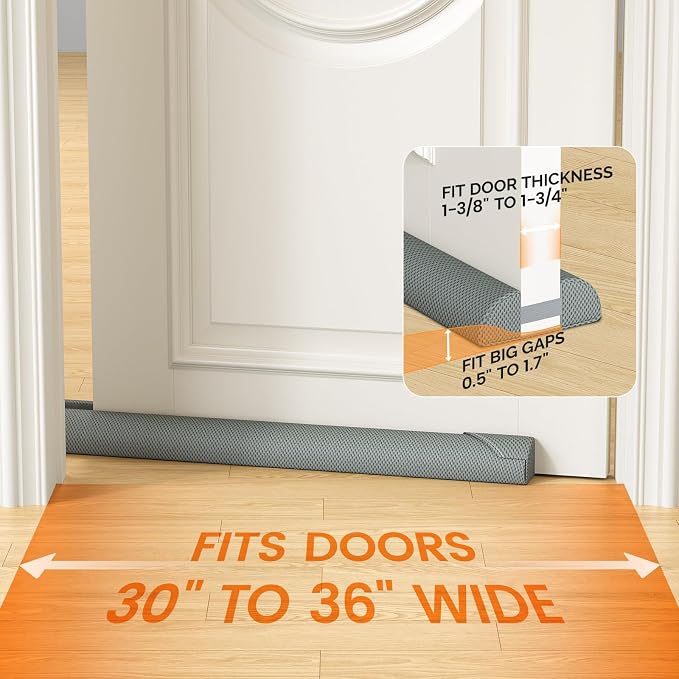 fowong Under Door Stopper 36 Inch, Triangle Noise Blocker 30" to 36", Block - Image 5