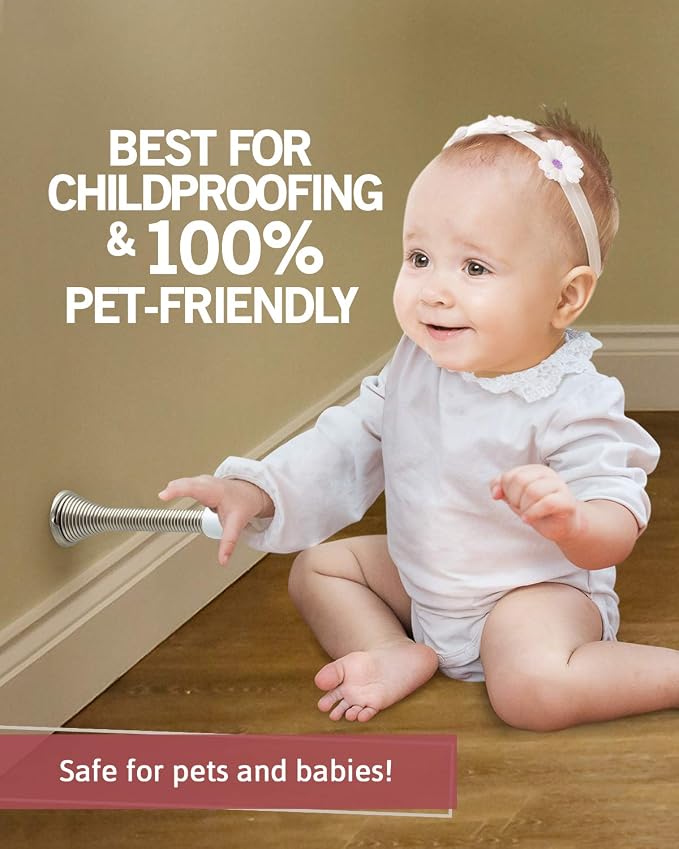 Jack N’ Drill Spring Door Stopper | Flexible Heavy Duty Door Stop - Image 3