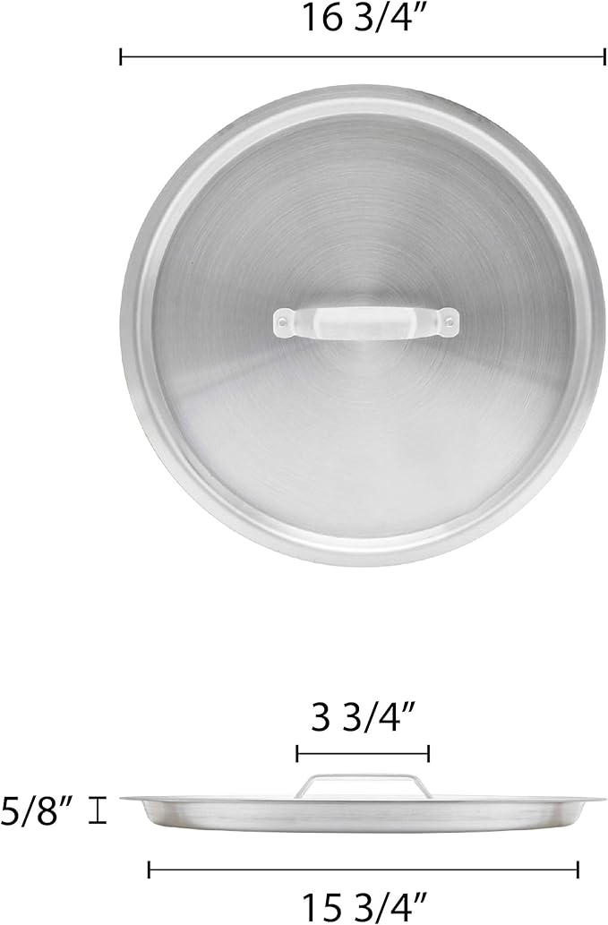 Thunder Group Aluminum Stock Pot Lid, 60 Quart, Silver