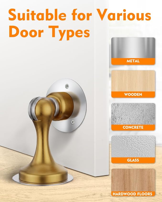 Magnetic Door Stoppers for Wall Door Catch Door Holder to Keep Door Open | 2 - Image 4