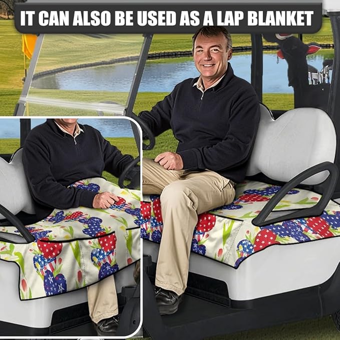 Golf Cart Seat Cover Cushion Designed to Keep Seats Clean and Comfortable, Featuring Waterproof and Breathable Materials