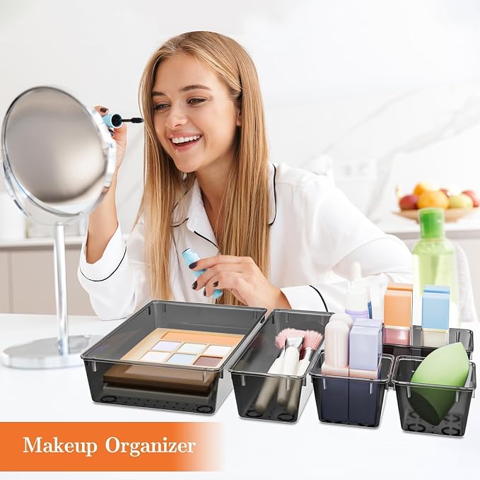 25 PCS Plastic Drawer Organizer, Versatile Organizer Trays & storage Bins | - Image 5