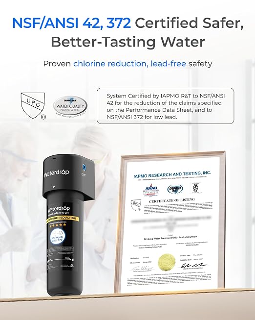 Waterdrop 10UB-CM Under Sink Water Filter System, 99% Chloramine Reduce | Ideal - Image 5