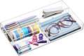 Briwooody Clear Acrylic Drawer Organizer, 4 Compartments, Small | 11 x 6.1 x by Briwooody