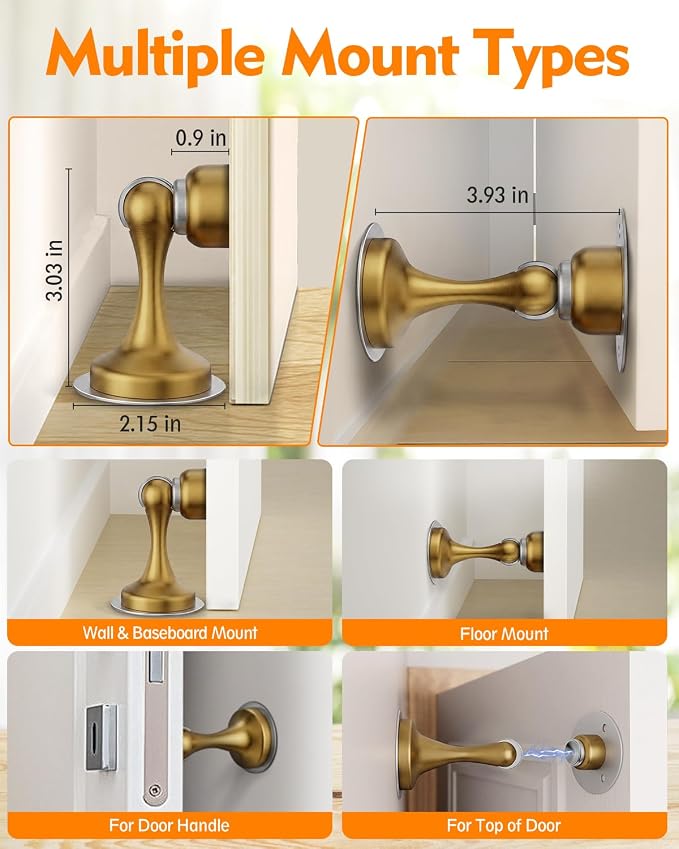 Magnetic Door Stoppers for Wall Door Catch Door Holder to Keep Door Open | 1 - Image 4